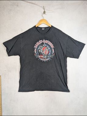 Harley-Davidson Graphic T-Shirt Men's Size 2XL Black Skull Skeleton Biker Dekalb